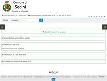 Tablet Screenshot of comune.sedini.ss.it